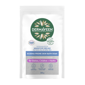 DermaVeen Sensitive Relief Eczema-Prone Skin Bath Soak front packaging