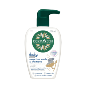 Dermaveen Baby Calmexa Soap Free Wash and Shampoo Backside Info
