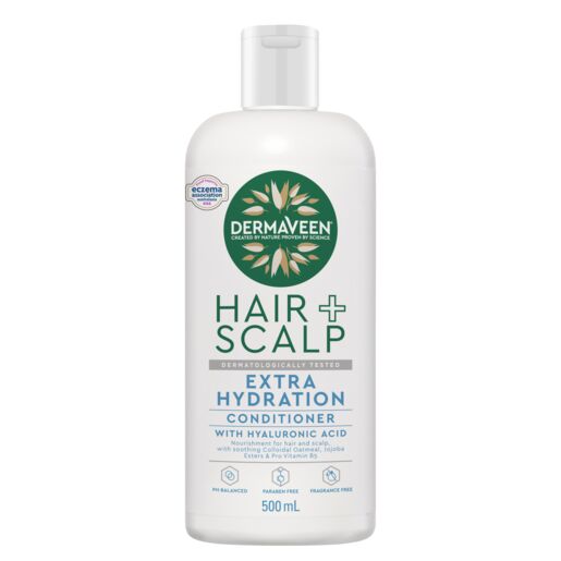 DermaVeen Hair + Scalp Extra Hydration Conditioner For Sensitive Scalps and Dry Hair 500mL