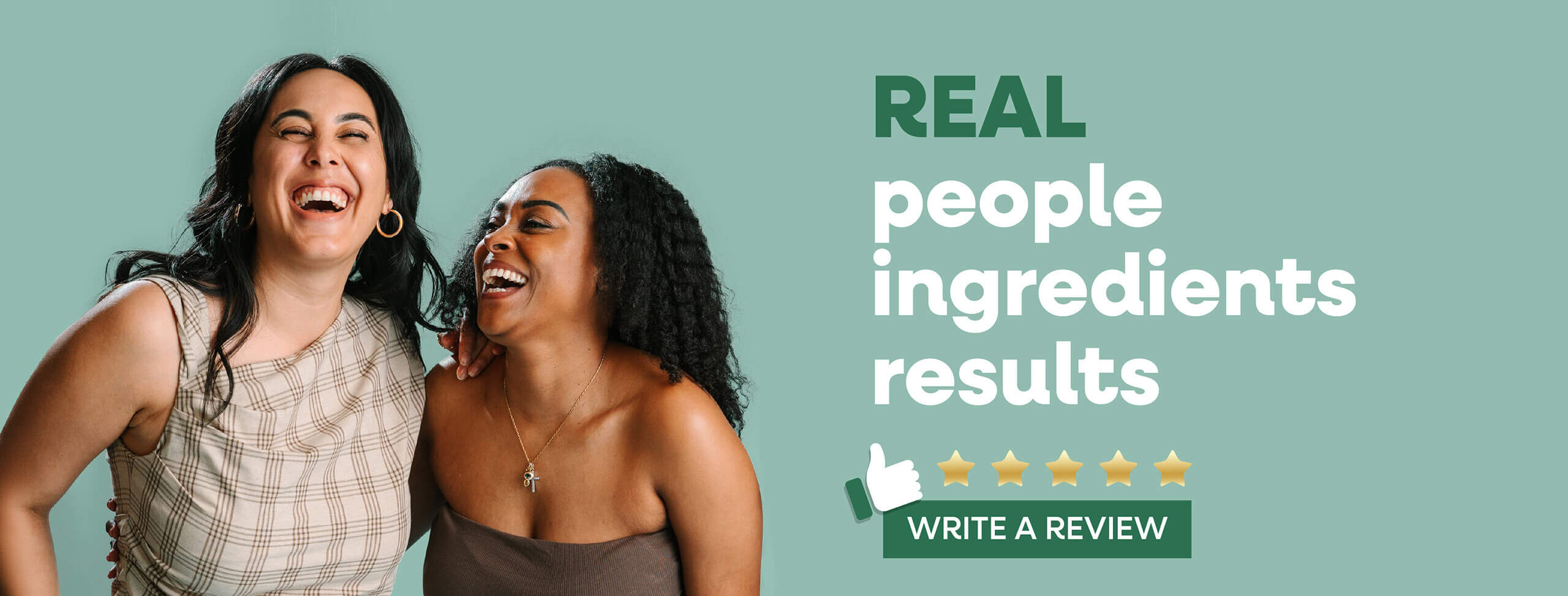 Real People Ingredients results banner home